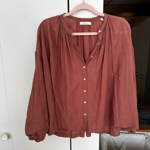 DÔEN Jane Blouse Size S pink clay